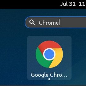Google Chrome in GNOME Search