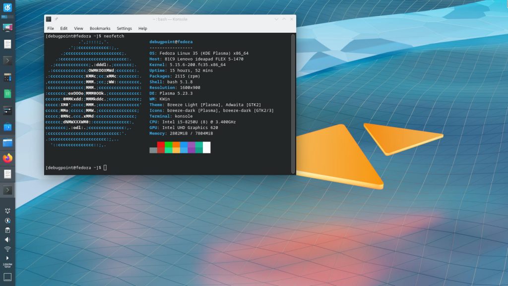 KDE Plasma in Fedora Linux