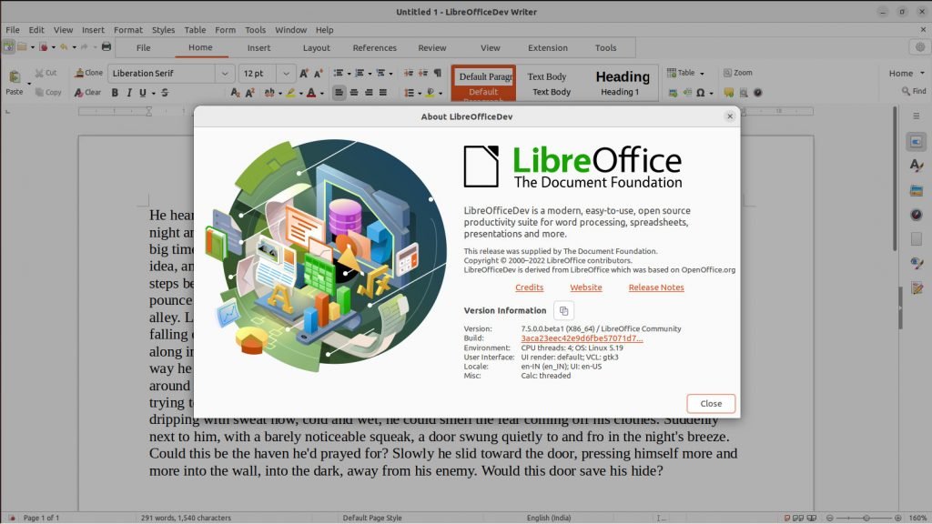 LibreOffice 7.5 (dev)