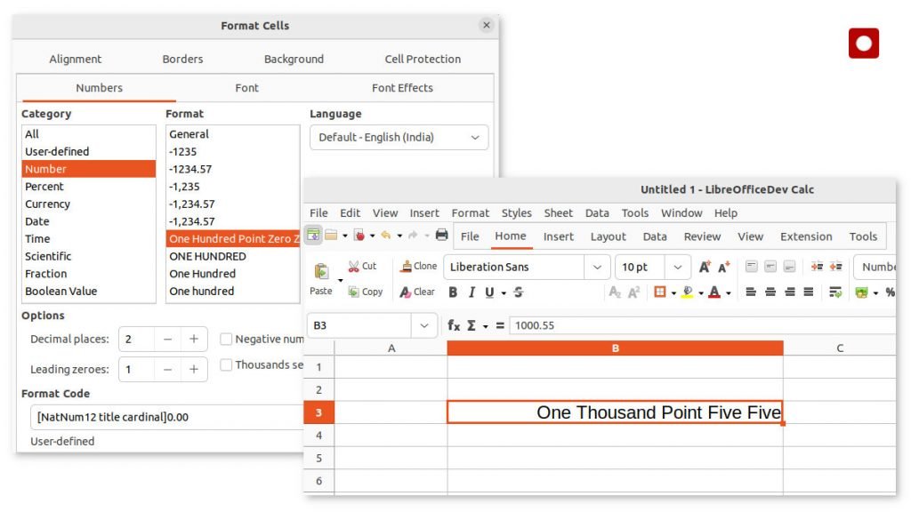 New spell-out number format in LibreOffice 7.5