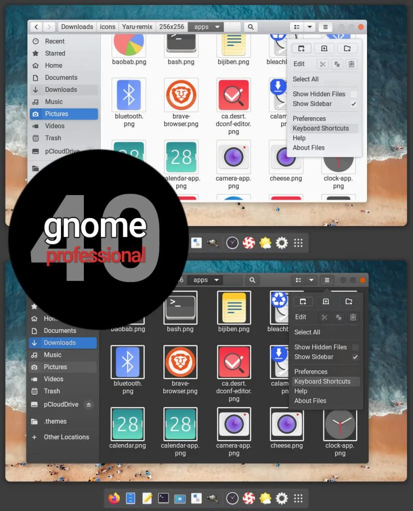 Prof GNOME theme