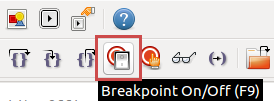 Breakpoint toolbar button in LibreOffice Macro editor