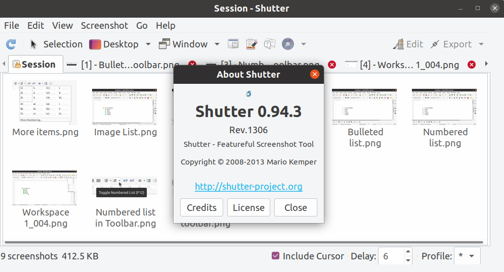 Shutter running in Ubuntu 20.04